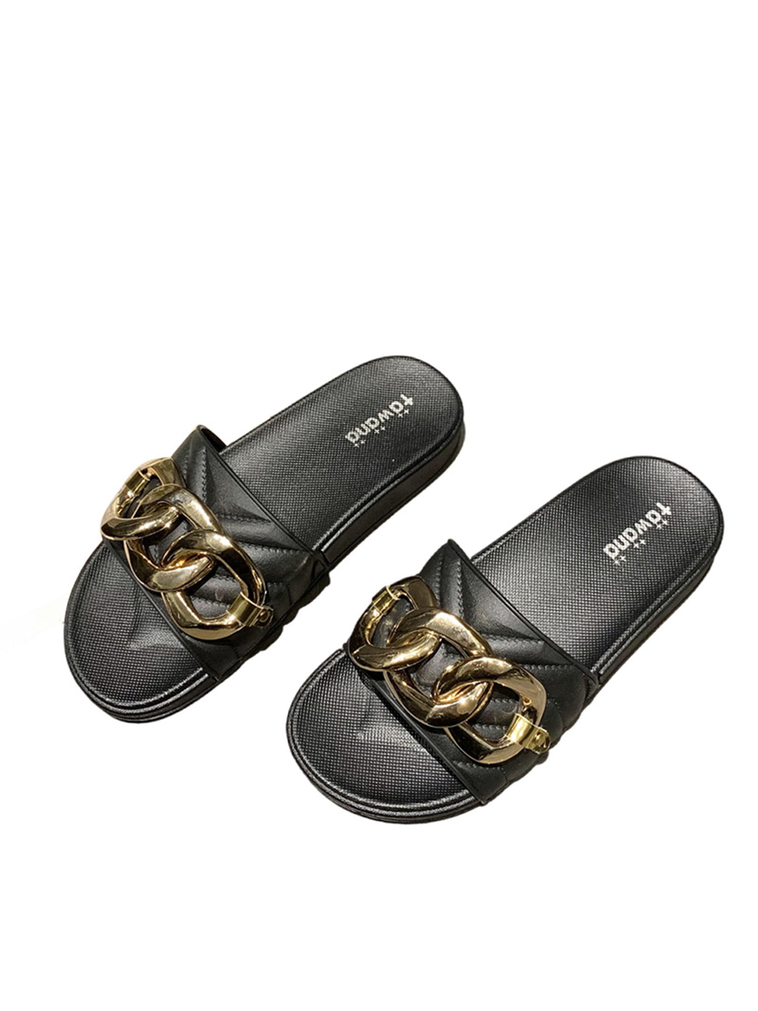 VERSACE Medusa Amplified Slippers in Rosa & Oro | FWRD