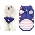thumbnail image 6 of July 4th Dog Costume Set, Patriotic Dog Vest, US Flag Summer Dog Shirt, Mesh Breathable Independence Day Dog Outfits for Small Medium Large Dogs M, 6 of 6