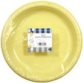 Hanna K Plastic Plates, Round, 10", Yellow, 50 Ct