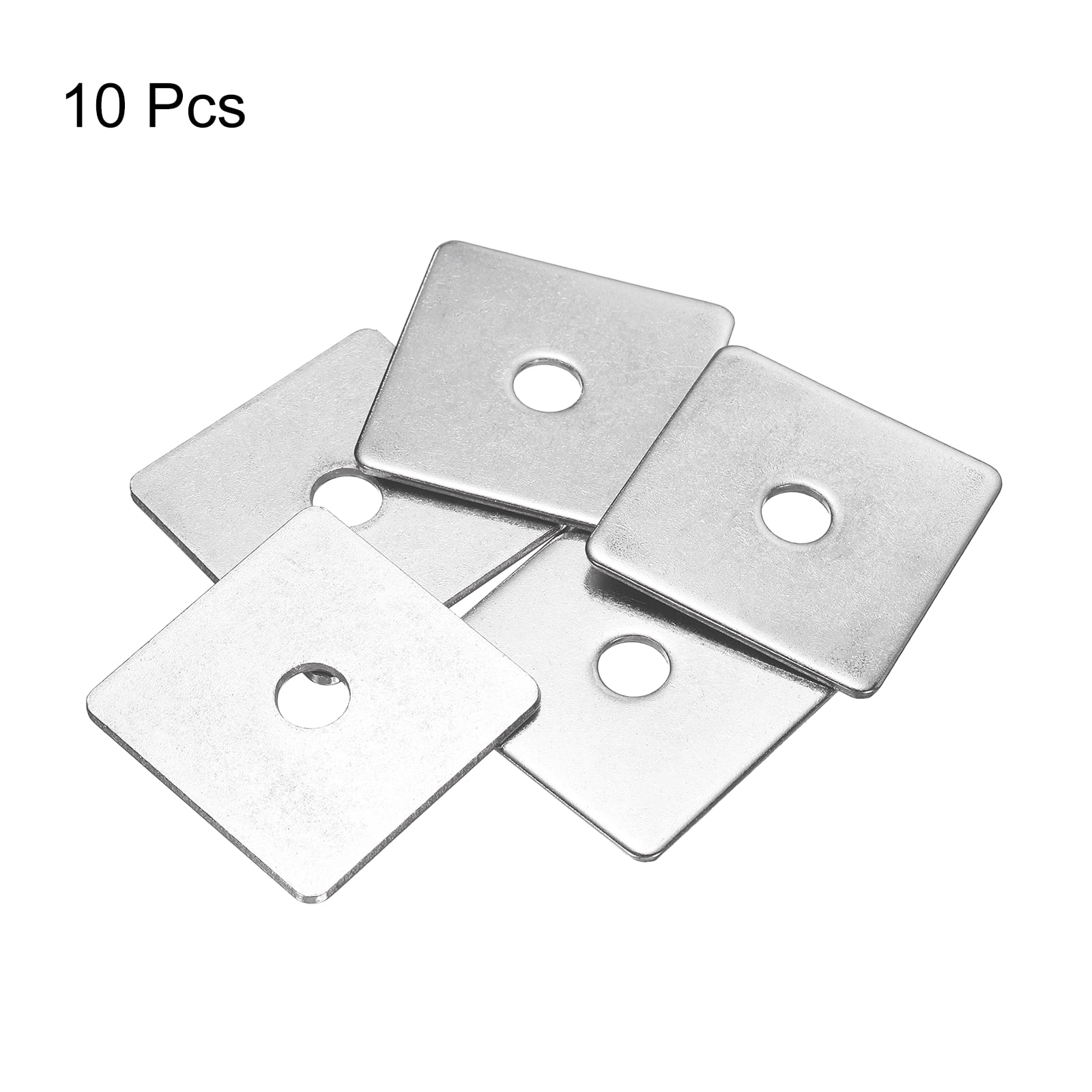 Square Washer, 10Pcs M8x40x40x2mm 304 Stainless Steel Square Plate Washers Flat Pad Spacer Gasket for Hardware Fastener