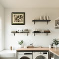 thumbnail image 3 of Farmhouse 40 inch Black Floating Shelves Set of 3,Wood Book Shelves for Decor, 3 of 9