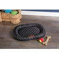 thumbnail image 3 of Contemporary Home Living 22" Black Border Small Oval Quilted Cushion, 3 of 10