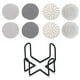 thumbnail image 1 of Posavasos redondos Injueey con aislamiento térmico para bebidas 8 piezas gris claro gris oscuro, 1 of 6