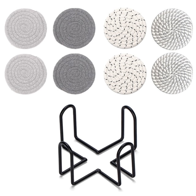 Posavasos Absorbentes de Agua Yuarrent para Bebidas Aislamiento Térmico Color Gris Claro