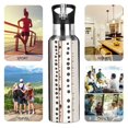 thumbnail image 7 of Yayeee 20oz Insulated Water Bottle Double Wall Stainless Steel with Flip Straw Lid, Brown Abstract Stripes, 7 of 7