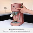 thumbnail image 4 of Thyme & Table Barista Mini Espresso Machine with 15-Bar Pressure and Steam Wand, Faded Rose, 4 of 9