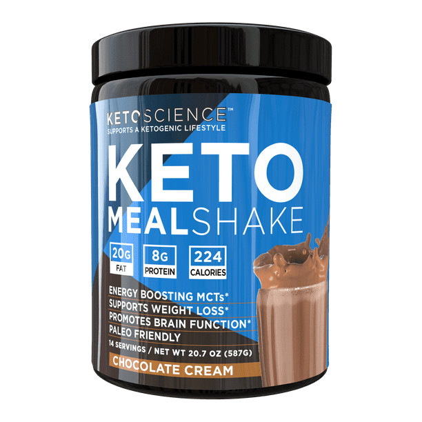 Keto Science Ketogenic Meal Shake Chocolate Dietary Supplement, Meal Replacement, Weight Loss ...