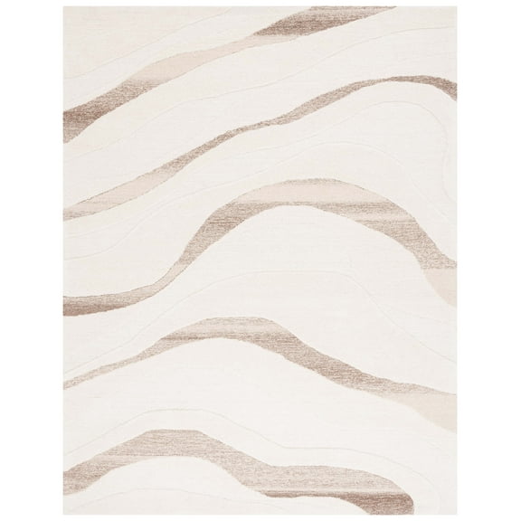 SAFAVIEH Fifth Avenue Bethanie Wavy Striped Area Rug, Ivory/Beige, 8' x 10'
