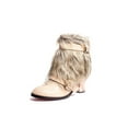 thumbnail image 5 of Hades Shoes H-ELEN Animal friendly fur and synthetic leather low boot shoes 7 / Tan, 5 of 6