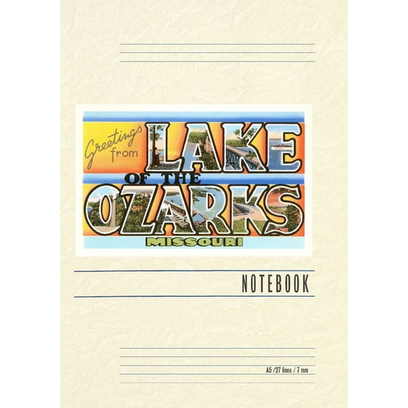 Vintage Lined Notebook Greetings from Lake of the Ozarks, (Paperback)