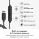 thumbnail image 5 of MEE audio M6 Sport USB-C Wired Earbuds with Memory Wire Earhooks, Headset with Mic & 3-Button Remote for iPhone 16, iPad, Other USB Type C Devices; in Ear Headphones for Running/Gym/Workouts, Black, 5 of 5
