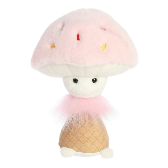 Aurora - Small Pink Fungi Friends - 9" Ice Cream - Vibrant Stuffed Animal