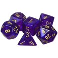 thumbnail image 1 of Juego de dados Chessex poliédricos de 7 troqueles Borealis - Púrpura real con números dorados CHX-27467 Chessex Dice 885448675702, 1 of 1