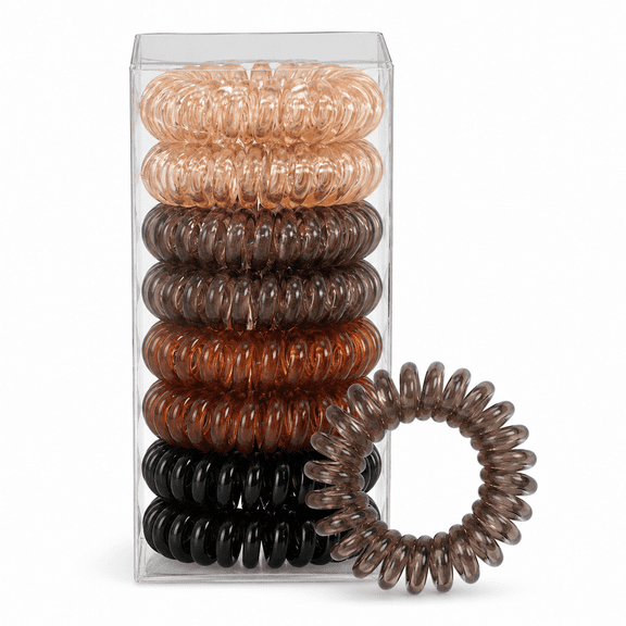 8 pack Spiral Hair Ties for Women