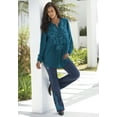 thumbnail image 5 of Roaman's Women's Plus Size Sequin Floral Tunic, 5 of 5
