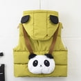 thumbnail image 4 of Coerni Boys and Toddler's Hooded Puffer Vest Baby Panda Sleeveless Quilted Vest Jacket Zipper Down Winter Coat Padded Waistcoat, 4 of 9