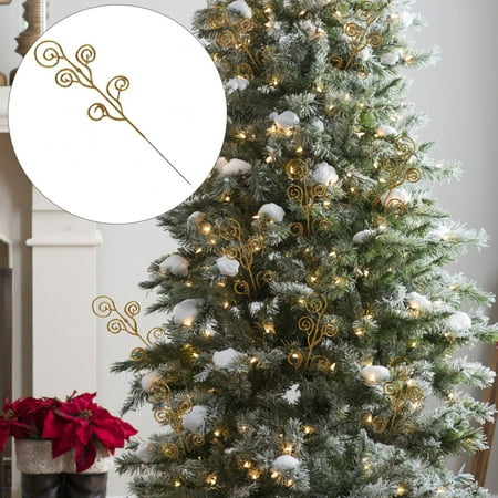 

Christmas Decor Glitter Christmas Berry Stems Artificial Christmas Curly Candy Picks Ornaments Decorative Glitter Sticks Branches For Xmas Tree Wreath Crafts Vase Filler Home