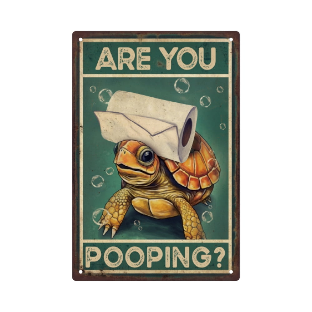 Putuo Decor Are You Pooping Sign, Bathroom Restroom Wall Toilet Decor