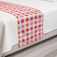 thumbnail image 2 of Abstract Bed Runner, Contemporary Style Square Lines Rhythmic Illustration in Summer Cheery Tones, Decorative Accent Bedding Scarf for Hotels Homes and Guestrooms, Twin, Ivory Vermilion, by Ambesonne, 2 of 2