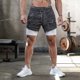 thumbnail image 2 of Naiovety 2021 pantalones cortos para correr de camuflaje para hombres 2 en 1 de pisos de secado rápido pantalones cortos deportivos para gimnasio Uniforme atlético gris militar XXL Naiovety OD2835-16B, 2 of 6
