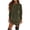 Army Green Dress for Women, variant on safuny Women's Mini Loose Dress Solid Fashion Autumn Dress Holiday Retro Long Sleeve Winter Round Neck Pleated Elegant Leisure Army Green S