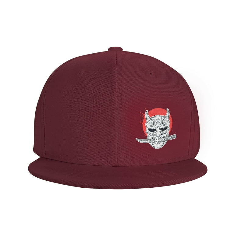 DouZhe Flat Brim Cap Snapback Hat, Japanese Style Evil