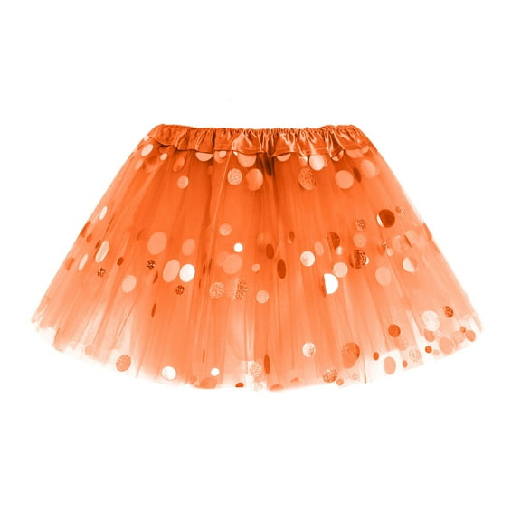 Ymyiu Tutu for Baby Girls Tutu for Toddler Girls Tulle Ballet Dance Skirt Princess Baby Kids Dress Up Layers Size 2-12 Years (Orange,2-12 Years)