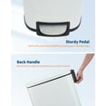 thumbnail image 3 of Slim Stainless Steel Trash Can 13 Gallon – Removable Inner Bucket – Soft Close Step Pedal Lid – Narrow Design for Kitchen, Bathroom, Office – Indoor Recycling – White Color, 3 of 8