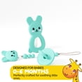 thumbnail image 2 of Muqee Peeko Teether Toy and Pacifier Set with Clip for Babies - 3 Pc Set in Mint Colors, 2 of 6