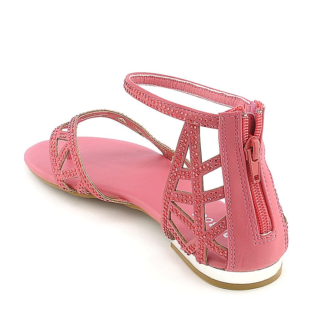 Bamboo Jeweled Cut-out Thong Flat Shoe Sandals - image 4 of 5