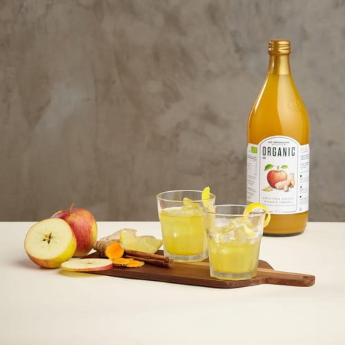 Eat Wholesome Organic Ginger & Turmeric Raw Apple Cider Vinegar 1L, British Import (Pack of 2)