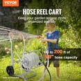 thumbnail image 2 of VEVOR Hose Reel Cart, Hold up to 200 ft of 5/8 in Hose (Hose Not Included), Garden Water Hose Carts Mobile Tools with Wheels, 2 of 9