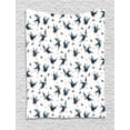 thumbnail image 1 of Old School Tapestry, Nostalgic Classic Tattoo Item Flying Bird Tiny Hearts and Branches Repetition, Wall Hanging for Bedroom Living Room Dorm Decor, 40W X 60L Inches, Multicolor, by Ambesonne, 1 of 2