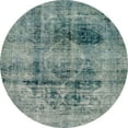 thumbnail image 1 of Ahgly Company Machine Washable Indoor Round Abstract Dark Sea Green Area Rugs, 6' Round, 1 of 7