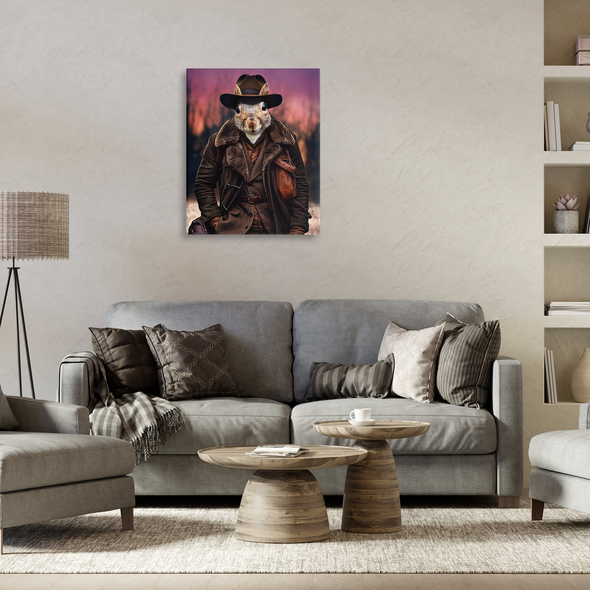 Stupell Industries Classic Squirrel Fashion Animals & Insects Painting Gallery Wrapped Canvas Art Print Wall Art, 24 x 30
