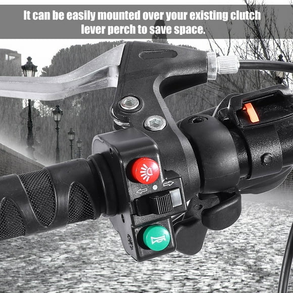 3 in 1 Light Horn Turn Switch Button for Mountain Bike E Bike Electric Scooter DK 15