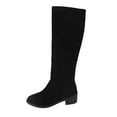 thumbnail image 2 of Fnooota Knee High Boots for Women, Zipper Low Heel Fashion Non Slip Winter Boots Black Size 5.5, 2 of 8