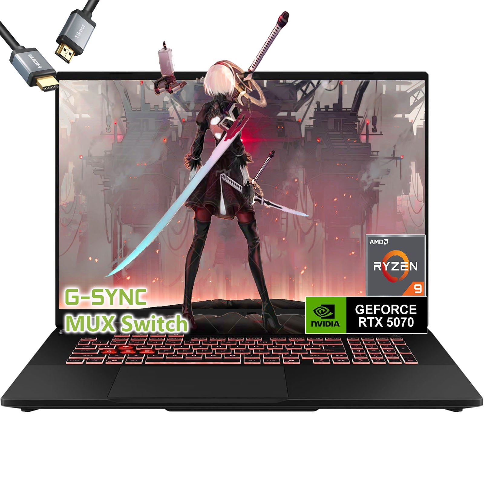 ASUS TUF A16 Gaming Laptop RTX 5070 MUX Switch - AMD Ryzen 9 270 Beat i9-12950HX -16“ FHD+ Display G-SYNC -64GB RAM -2TB SSD -RGB Backlit Keyboard -Webcam -2025 Portatil Gamer PC Copilot
