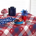 thumbnail image 2 of American 4th of July Tablecloth Rectangle 60 Inch x 84 Inch Independence Day Table Cloth Patriotic Star Memorial Day Tablecover Waterproof Table Cloth for Kitchen/Home Decoration, 2 of 7