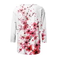 thumbnail image 4 of Womens Blouses Long Sleeve Women's Fashion Printed T-Shirt 3/4 Sleeves Blouse Round Neck Casual Tops, 4 of 4
