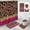 Hot Pink, variant on 4 Pcs Teal Leopard Print Shower Curtain Set with Non-Slip Rugs, Toilet Lid Cover and Bath Mat, Wild Animal Skin Bathroom Decor Set with Shower Curtain and Rugs(Hooks Not Included)