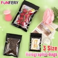 thumbnail image 3 of Bolsas holográficas Mylar Funfery, paquete de 300 con ventana transparente, 3 of 6