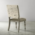 thumbnail image 4 of Roundhill Furniture Birmingham Script Printed Finish Dining Chair with Nail Head, Set of 2, Driftwood, 4 of 12