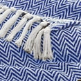 thumbnail image 3 of Herringbone Blanket Soft Woven Throw Blanket with Decorative Fringe for Bed, Sofa, Chair, Office, Outdoor - 50 x 60 in. Blue, 3 of 5