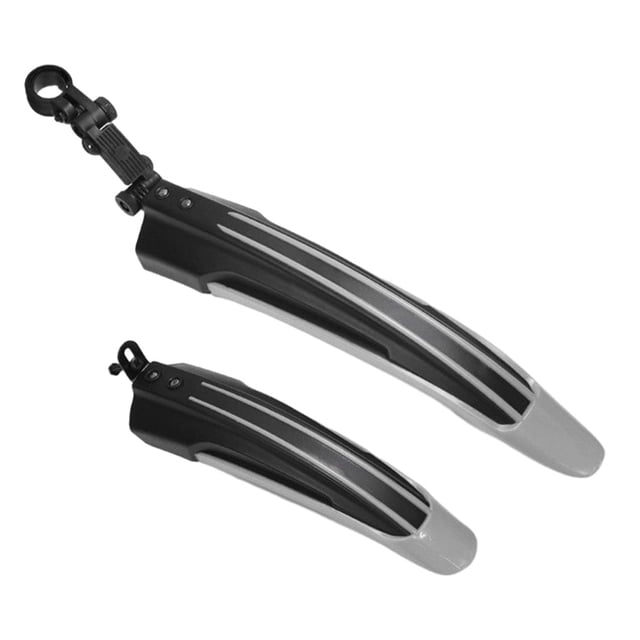 Guardoinrt Wide Compatibility Improved Performance Bicycle Fender Set For All Bikes Enhanced Safety Plastic Bicycle Mudguard black gray 1Set