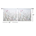 thumbnail image 5 of YISURE Wild Flower Curtains, Sage Pattern Rod Pocket Printed Fabric Window Drapes, 60"x24" /Set of 2 Panels 30"x24"x2, 5 of 5