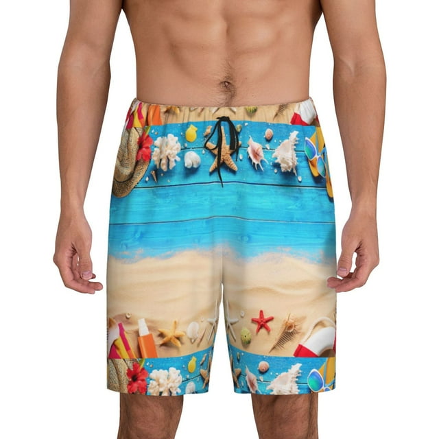 Fotbe Boards and Beach Pantalones Cortos de Pijama para Hombre, Ropa de Dormir, Pantalones de Pijama Cortos para Hombre-X-Large