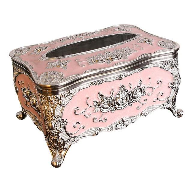Abbracc Acrylic Tissue Box Cover Rustic n Tissue Holder for Bars Bedrooms Restaurants pink