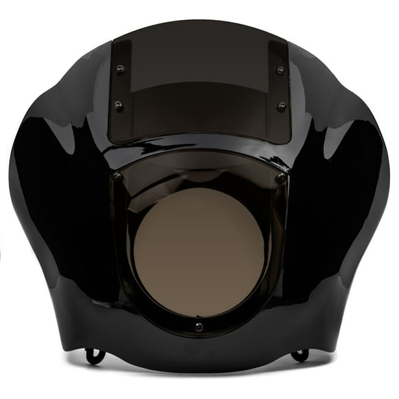 Krator Black & Smoke Quarter Fairing Windshield Kit Compatible with Harley Davidson XL FXR Dyna 2009-2017 Harley Davidson Iron 883 XL883N