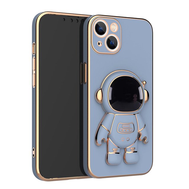 Estuche para teléfono YONGSHENG Soporte oculto Magnético 3D Dibujos animados Blanco Azul Astronautas 360 Verde claro